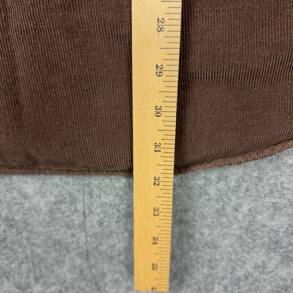 VTG LL Bean Corduroy Shirt Jac Mens Medium Brown Snap Fleece Lined Work Shacket - Picture 12 of 13
